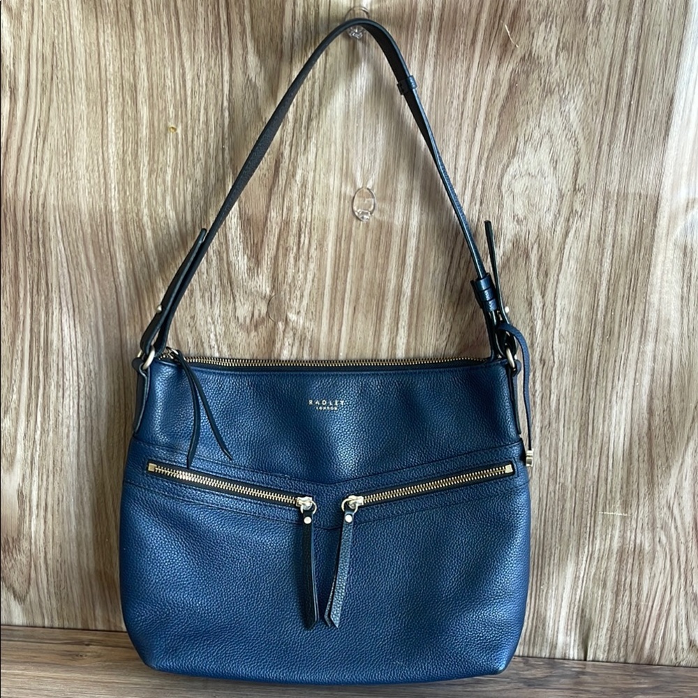 Pre-owned Radley London Smith Street Blue Leather Shoulder bag